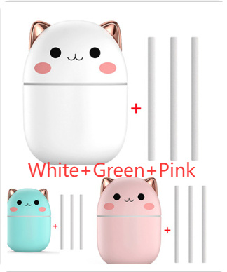 Air Humidifier Cute Cat Ultra-Silent USB Office Household Bedroom Car Aromatherapy Air Purifier With Led Cool Mist Spray - Image 8